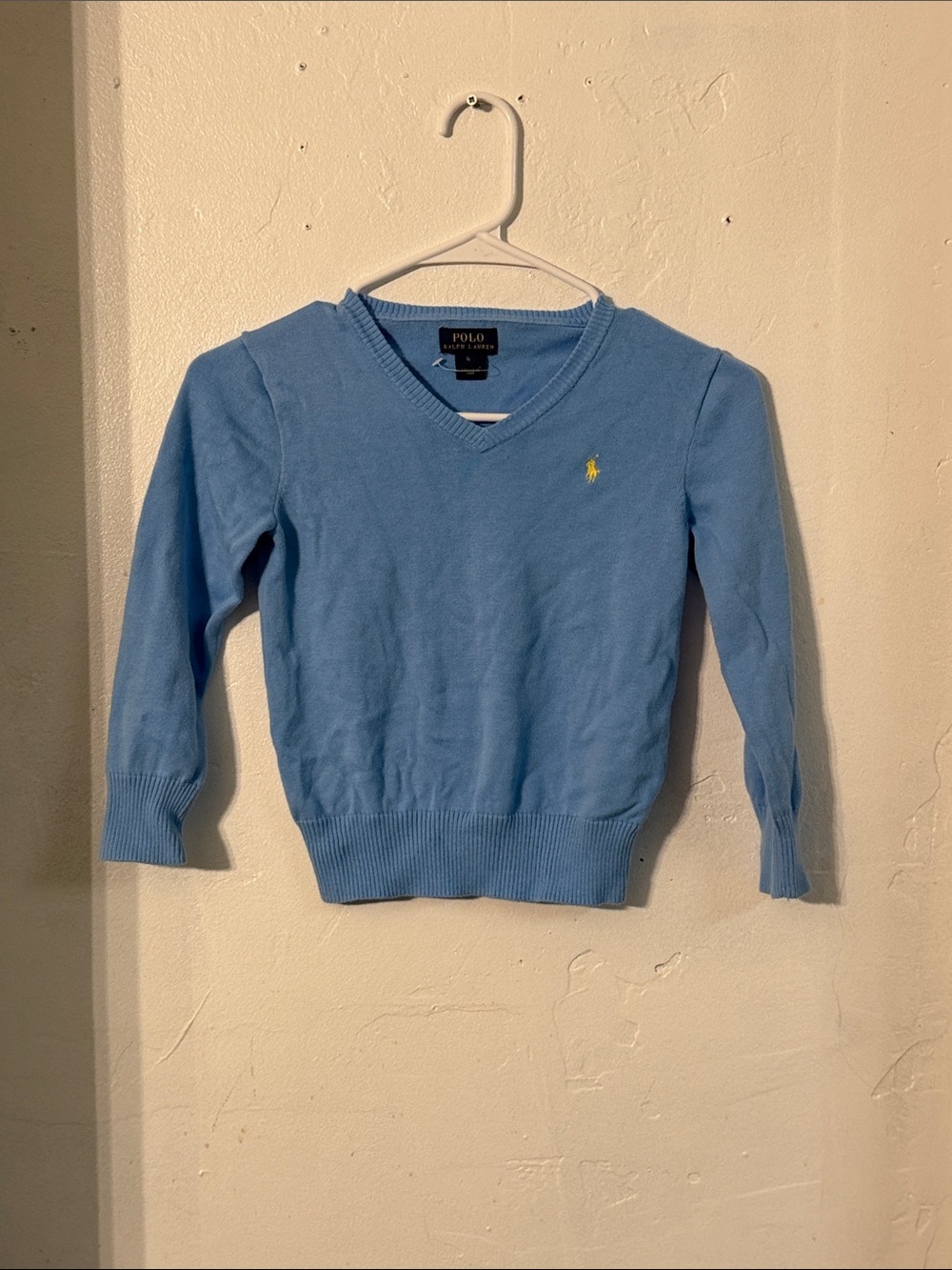 Polo by Ralph Lauren Kids Sky Blue V-Neck Sweater